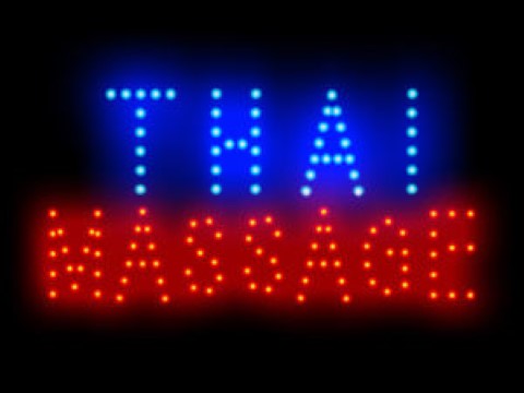 Thai Massage Relax Shop Open LED Sign